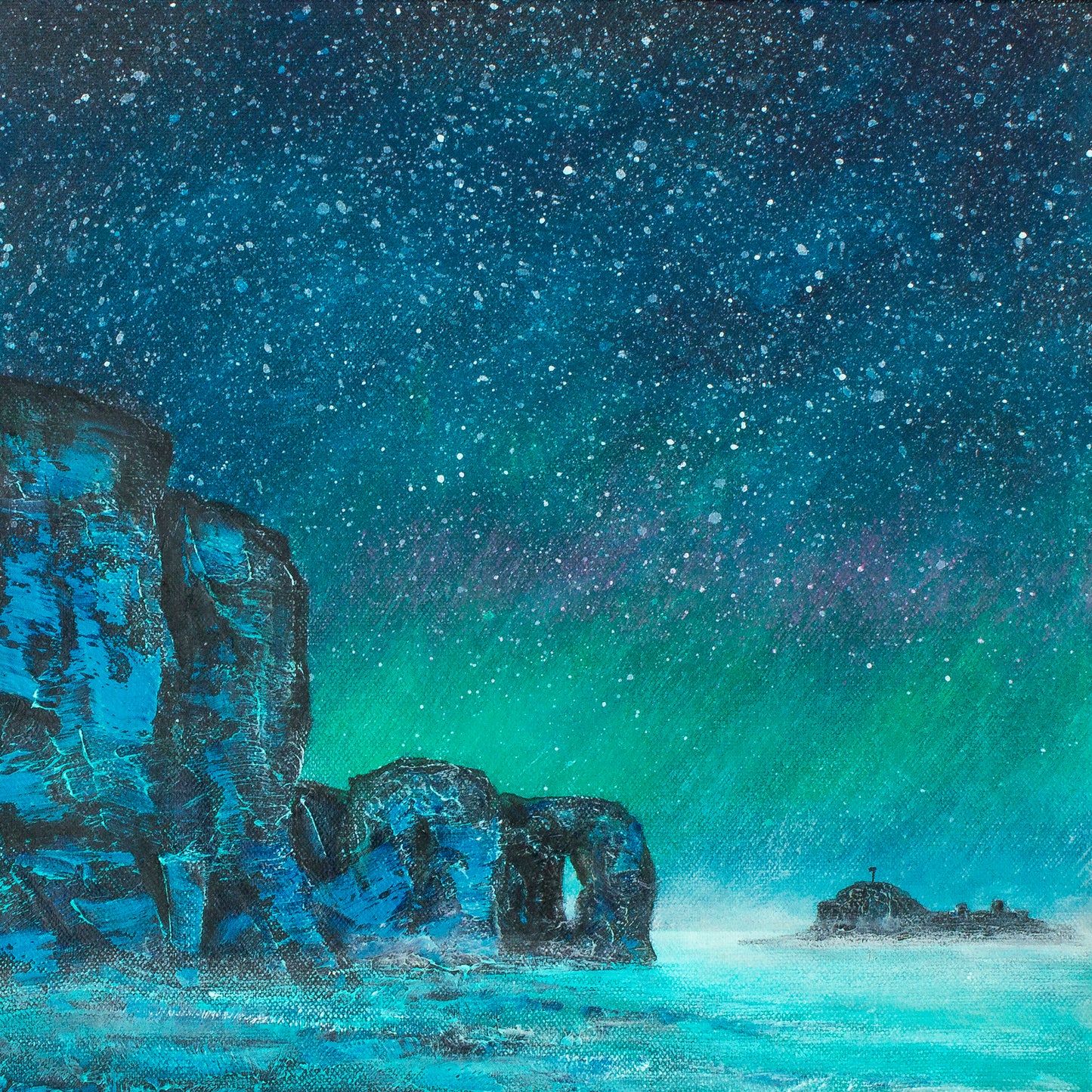 Misty Evening Perranporth Greeting Card