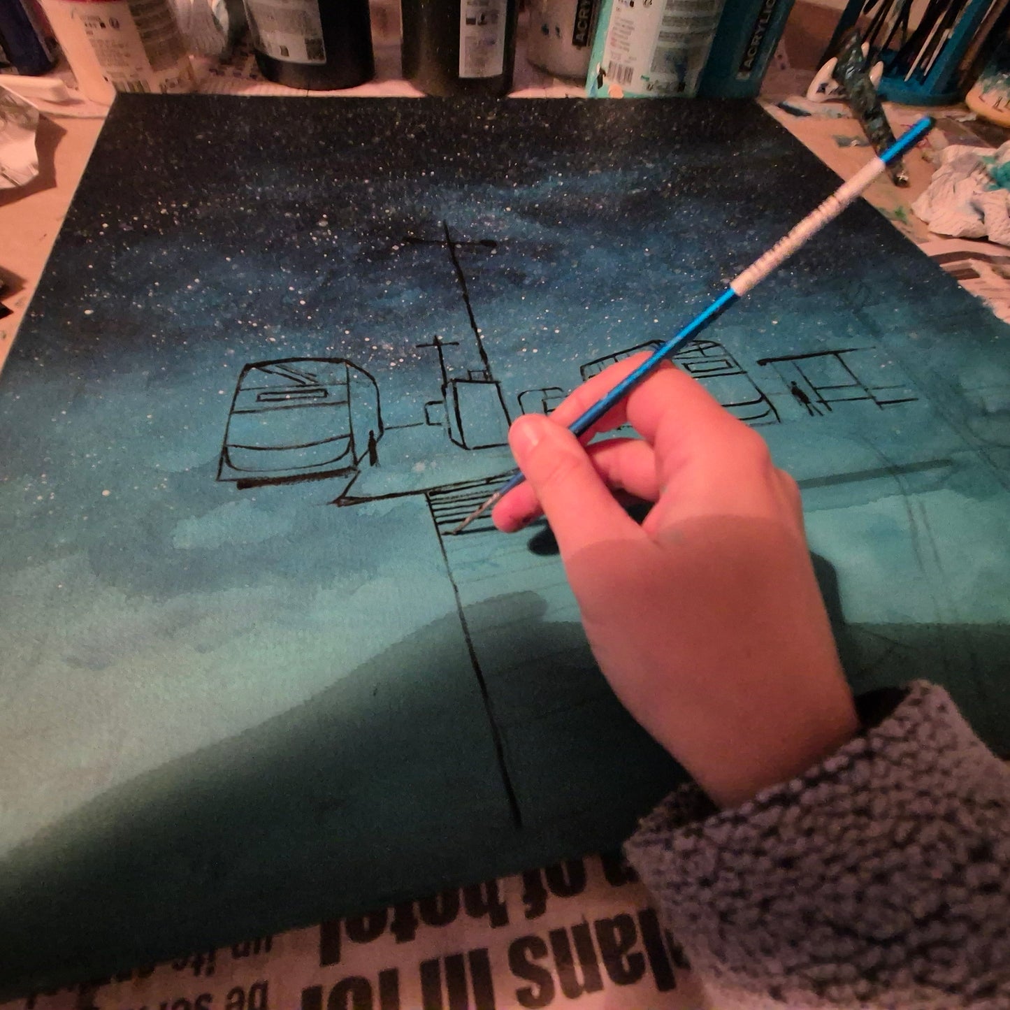 Night Bus Original Art