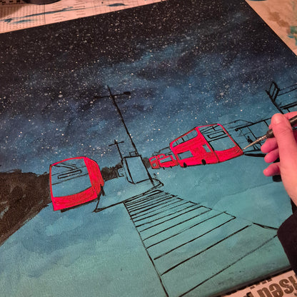 Night Bus Original Art