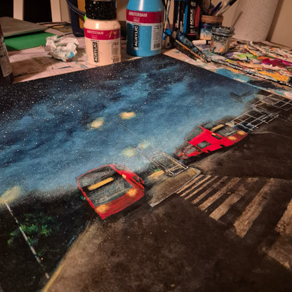 Night Bus Original Art