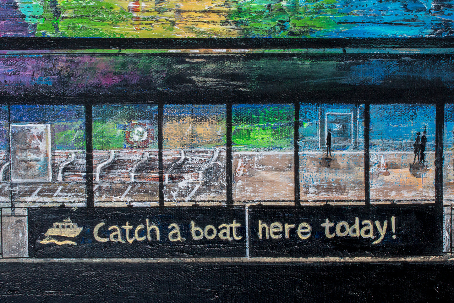 Catch a Boat Here Today Original Art