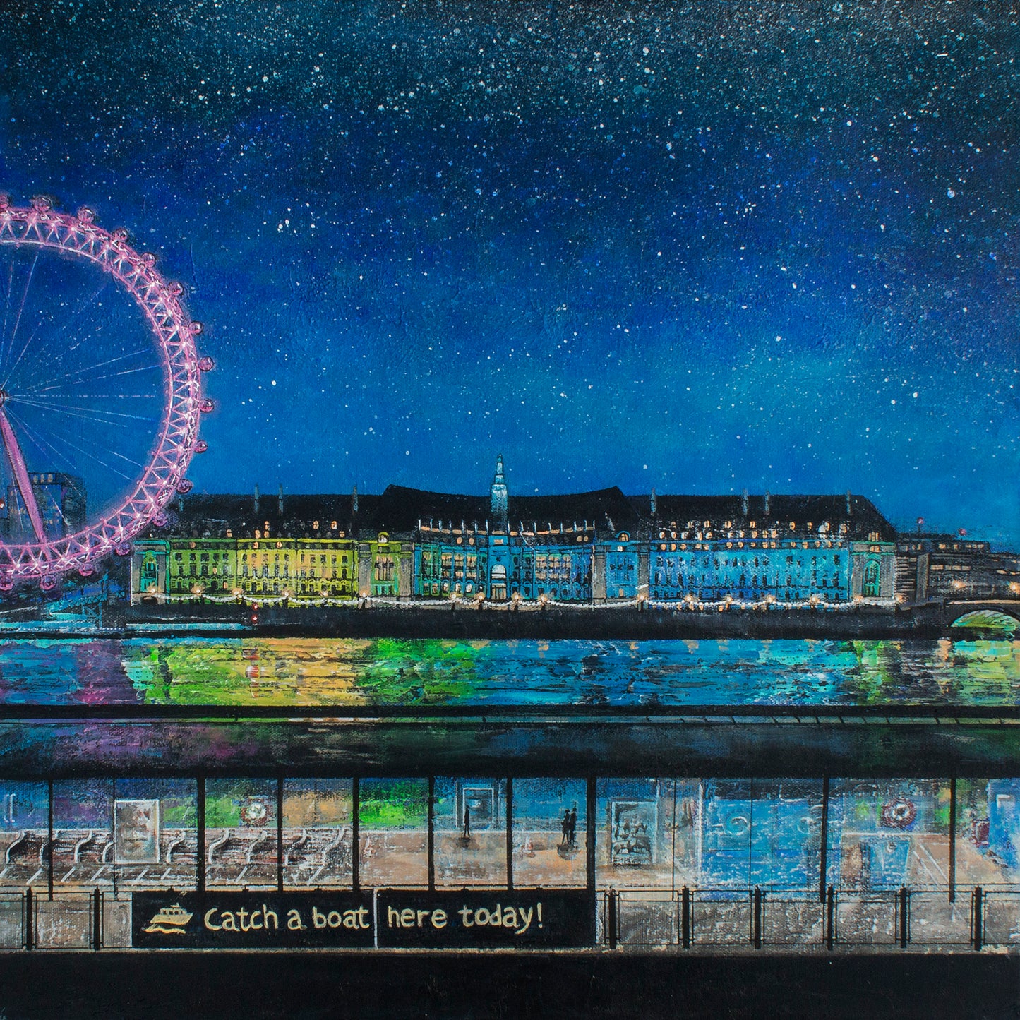 Catch a Boat Here Today Original Art