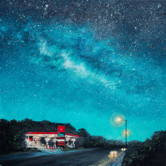Driving Home, Newquay The Gannel Art Print