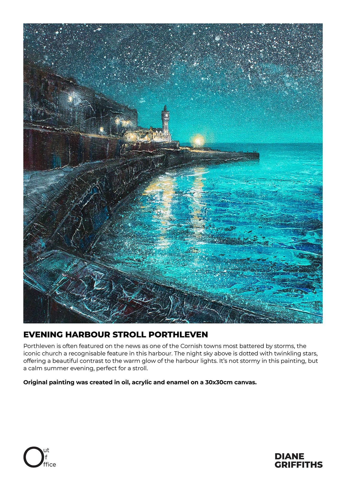 Evening Harbour Stroll, Porthleven Original Art