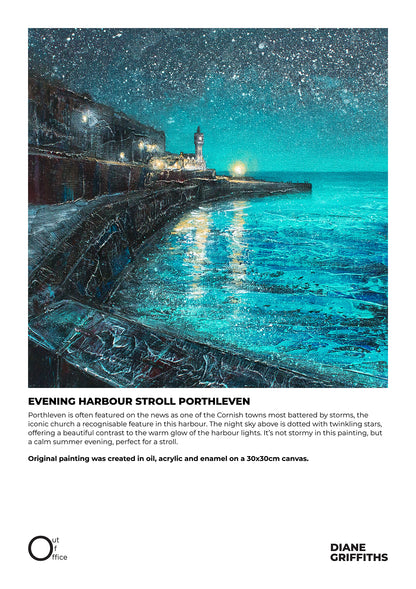 Evening Harbour Stroll, Porthleven Original Art