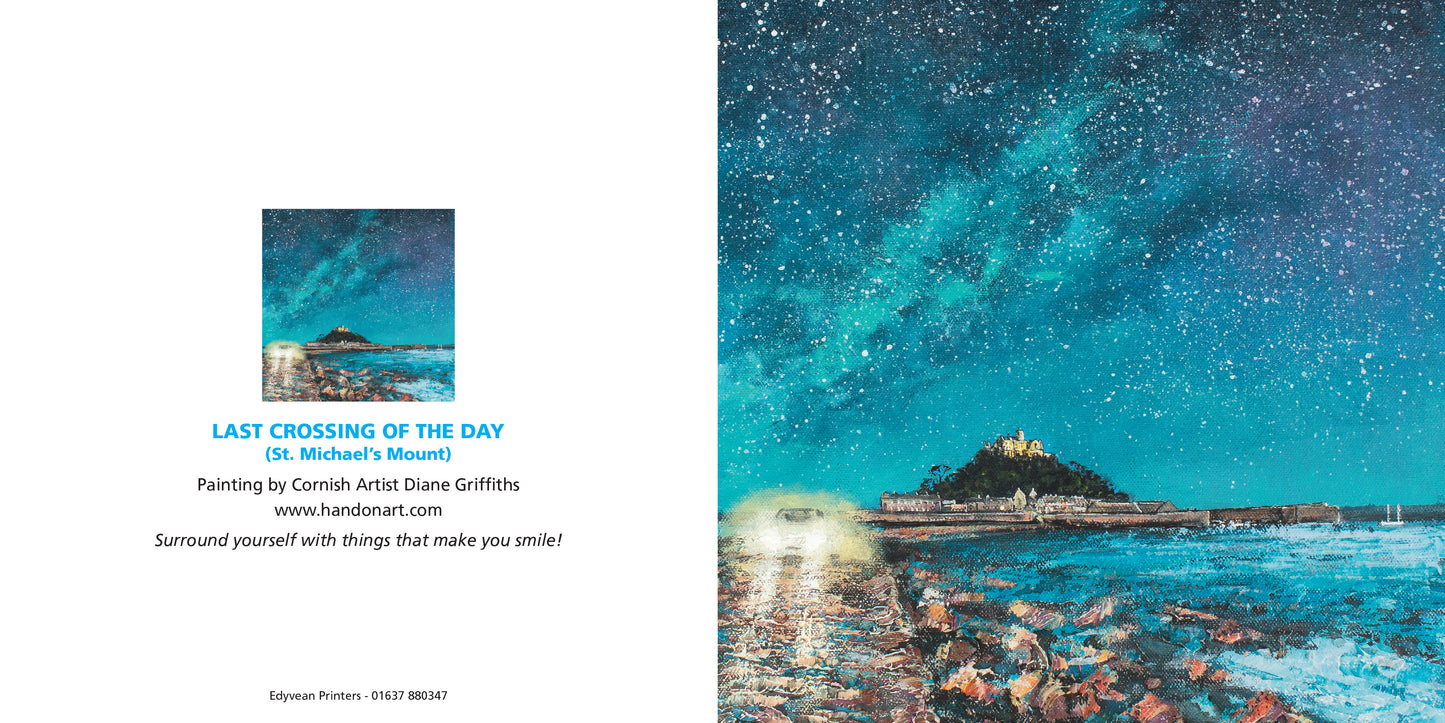 Last Crossing of the Day (St Michael's Mount) Greeting Card