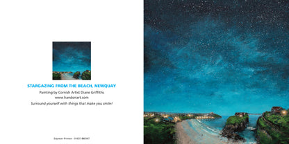 Stargazing from the Beach, Newquay Greeting Card
