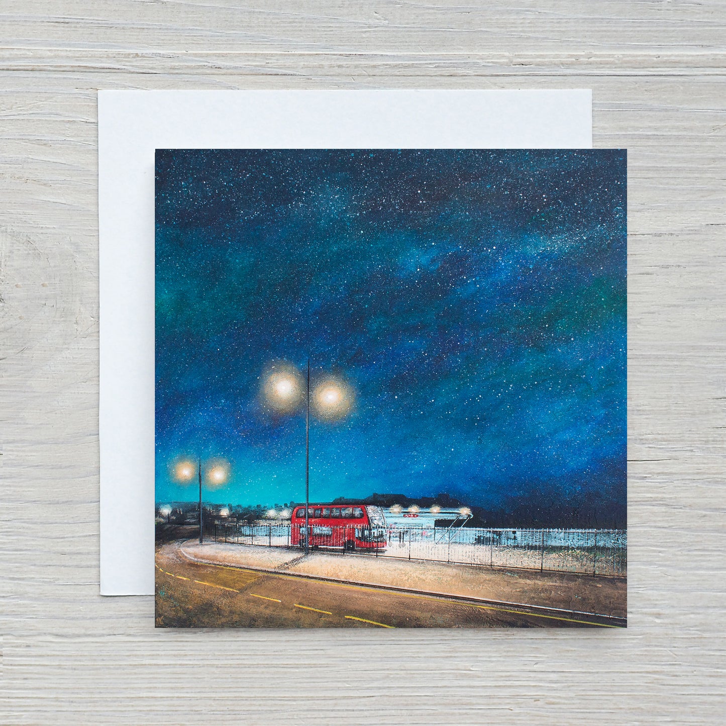 Last Bus Greeting Card