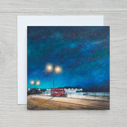 Last Bus Greeting Card