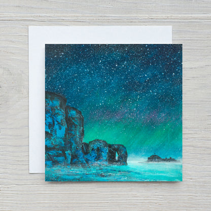 Misty Evening Perranporth Greeting Card