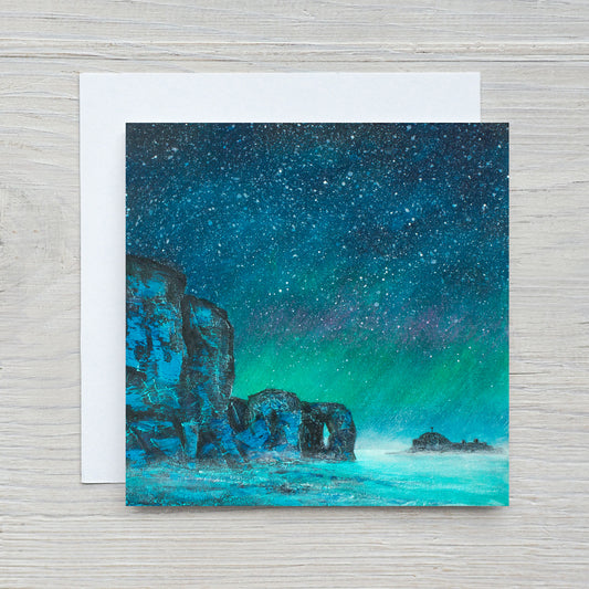 Misty Evening Perranporth Greeting Card