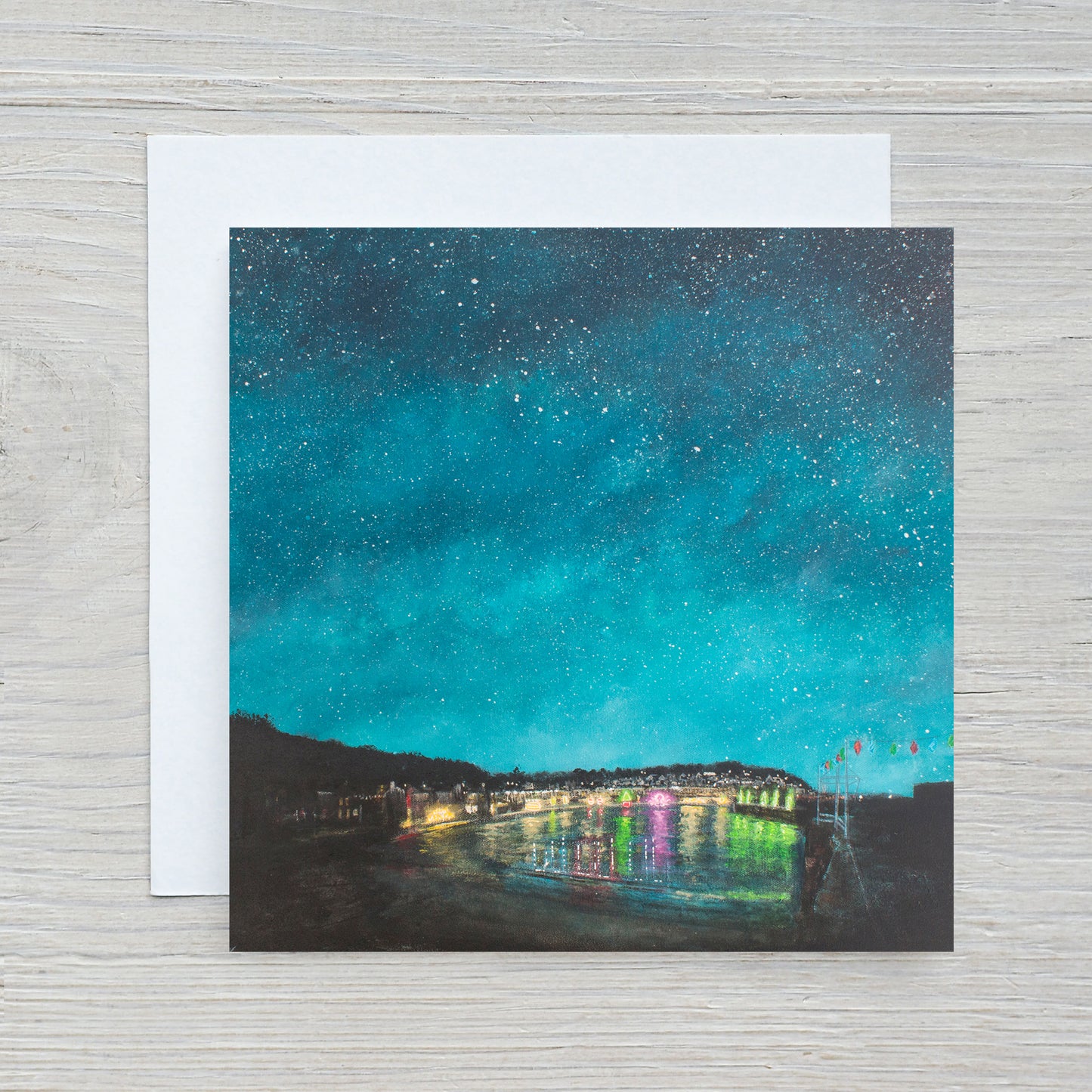 Mousehole Harbour Lights Greeting Card