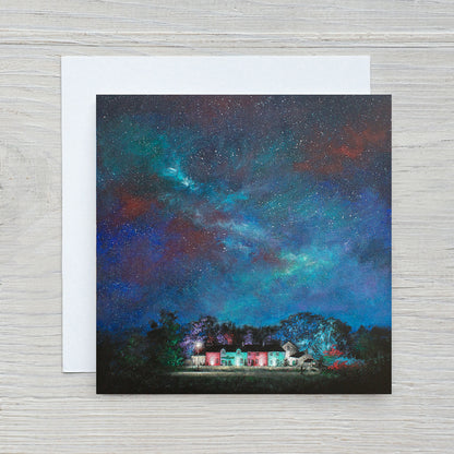 Trenance Cottages at Night Greeting Card