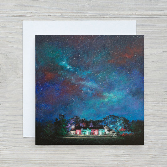 Trenance Cottages at Night Greeting Card
