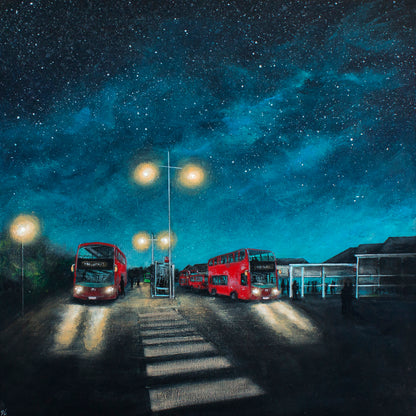 Night Bus Greeting Card