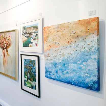 Busy Fistral Beach Original Art