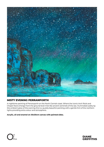 Misty Evening Perranporth Original Art