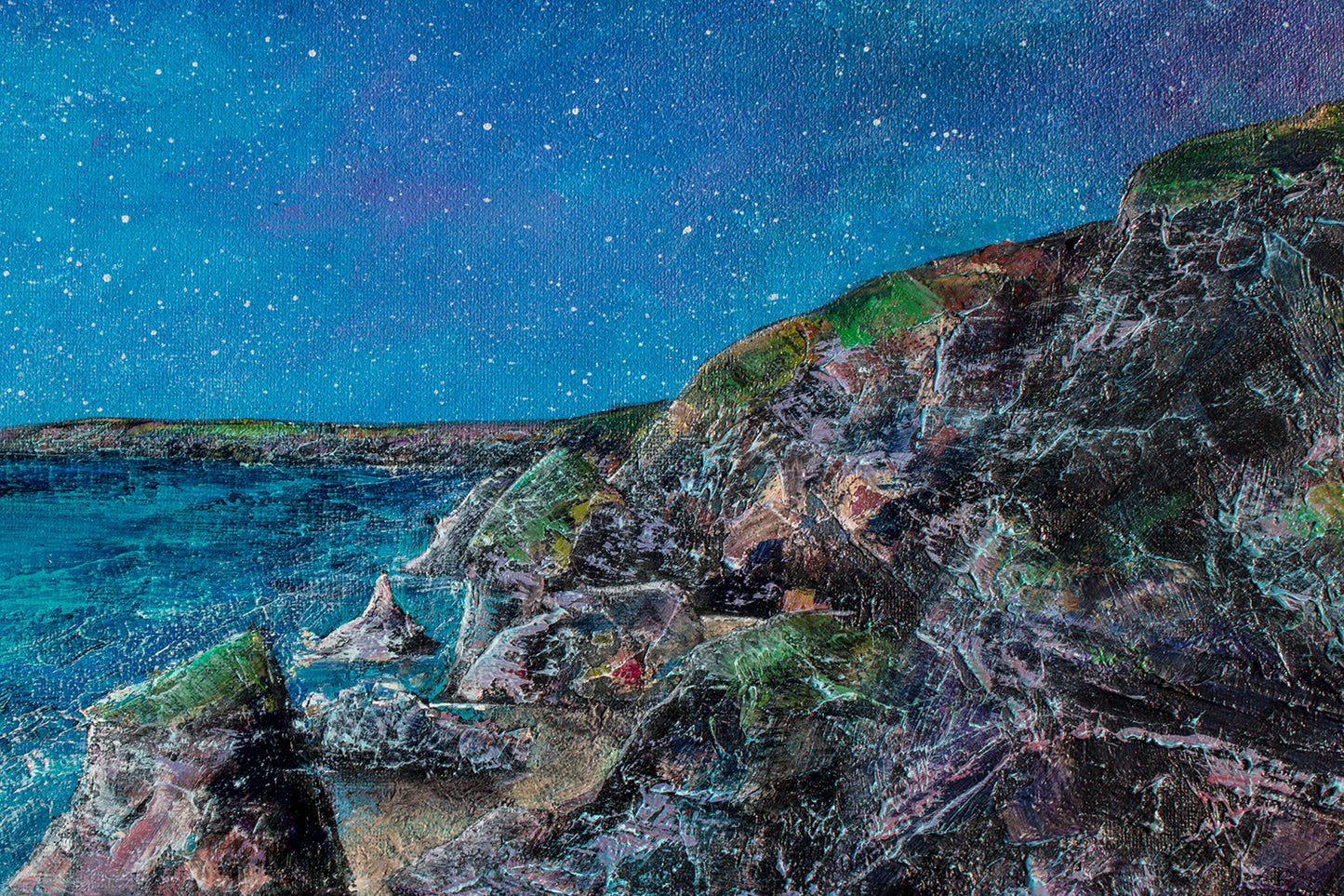 Moonlit Stacks of Bedruthan Original Art