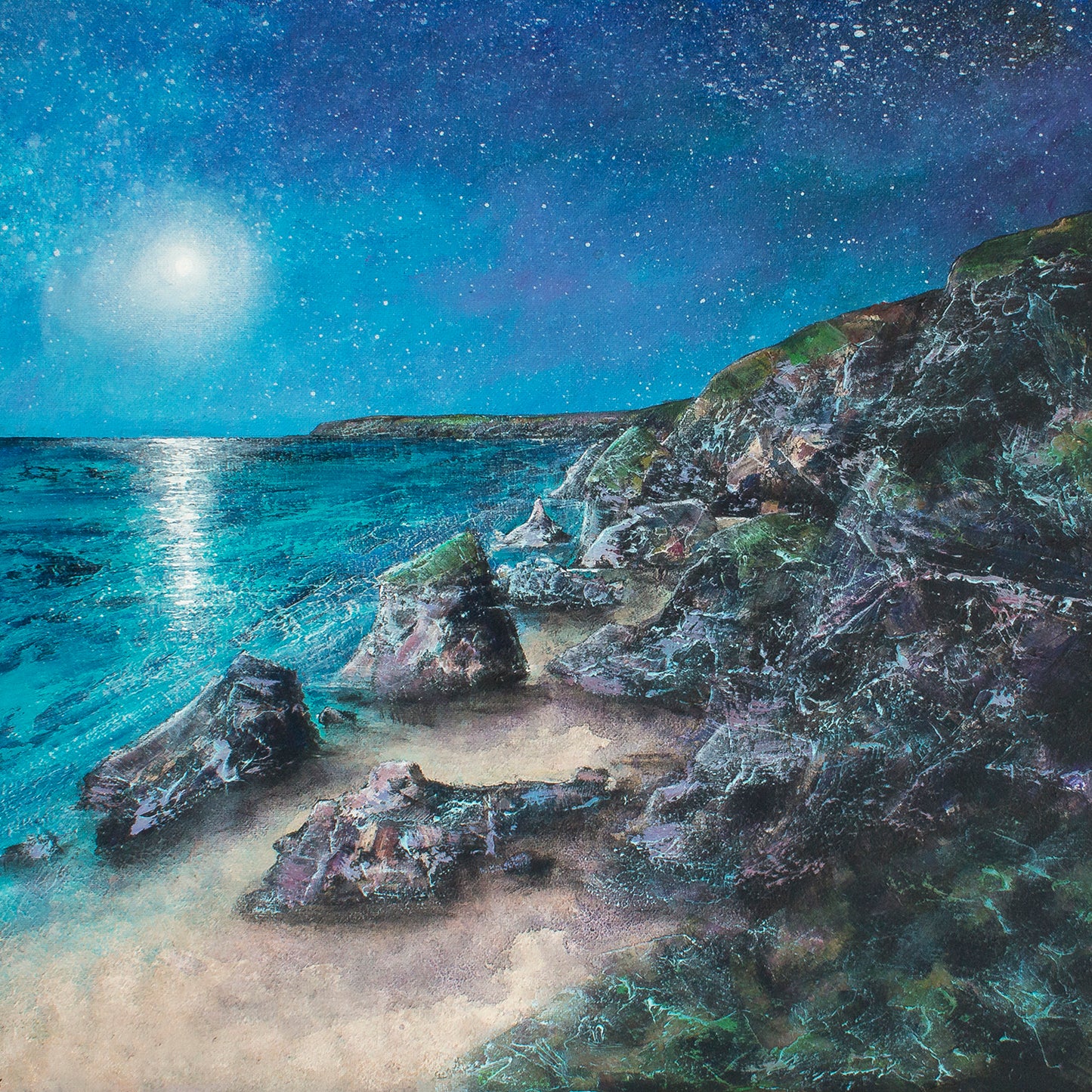 Moonlit Stacks of Bedruthan Original Art