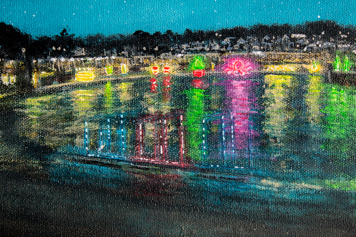 Mousehole Harbour Lights Original Art