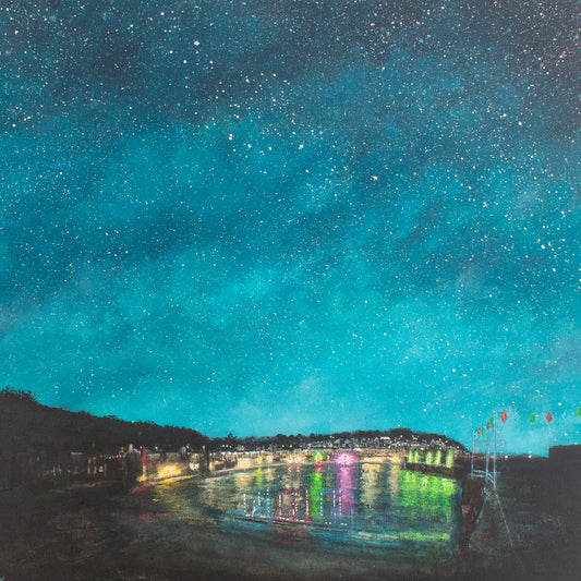 Mousehole Harbour Lights Original Art