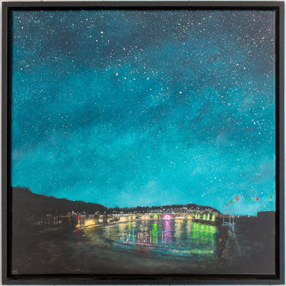 Mousehole Harbour Lights Original Art