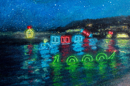 Mousehole Lights Pink Octopus Original Art