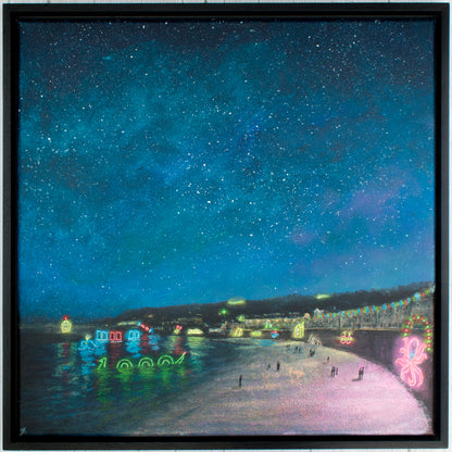 Mousehole Lights Pink Octopus Original Art