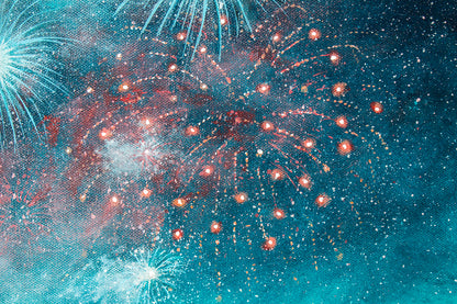 Newquay Harbour Fireworks Original Art