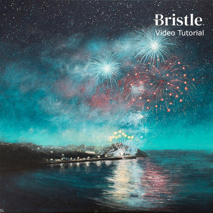 Newquay Harbour Fireworks Original Art
