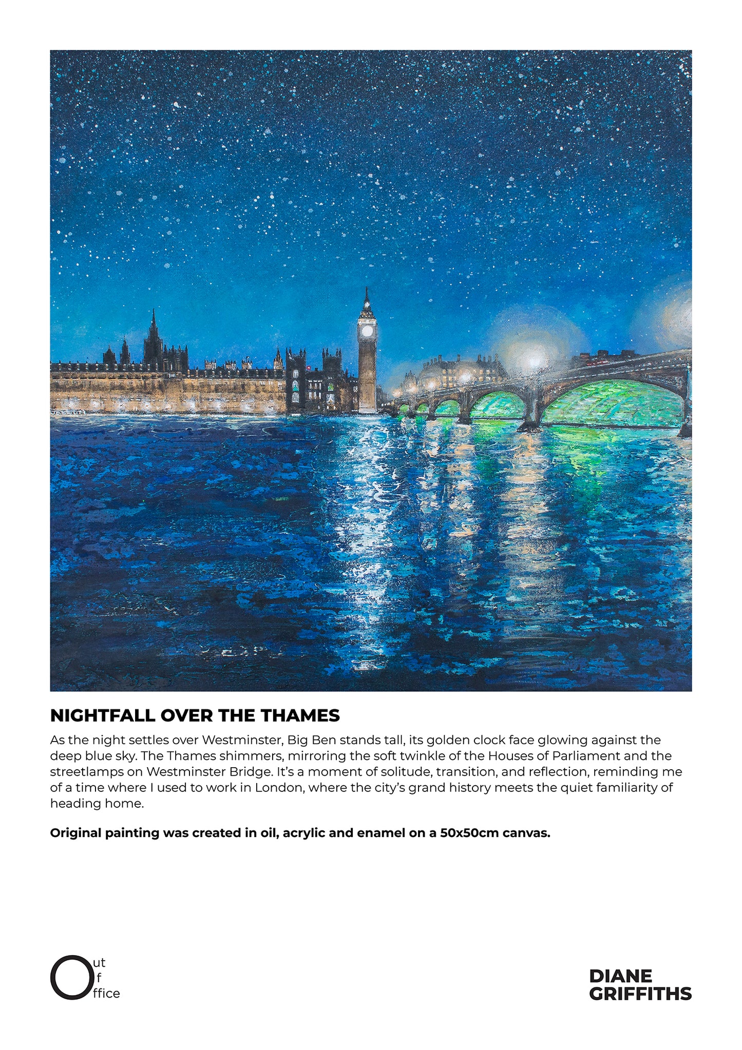 Nightfall over the Thames Original Art