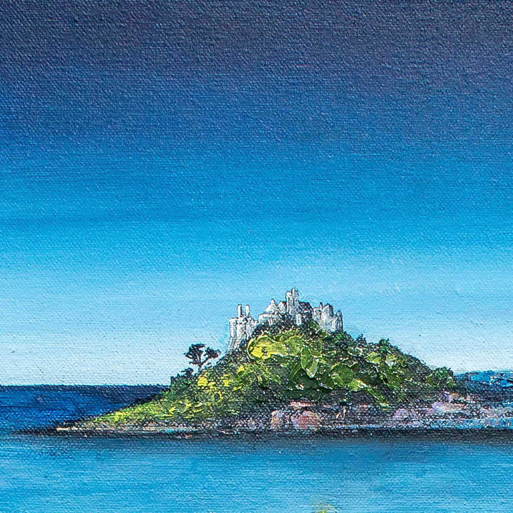 Sea Thrift through to St Michael's Mount Original Art