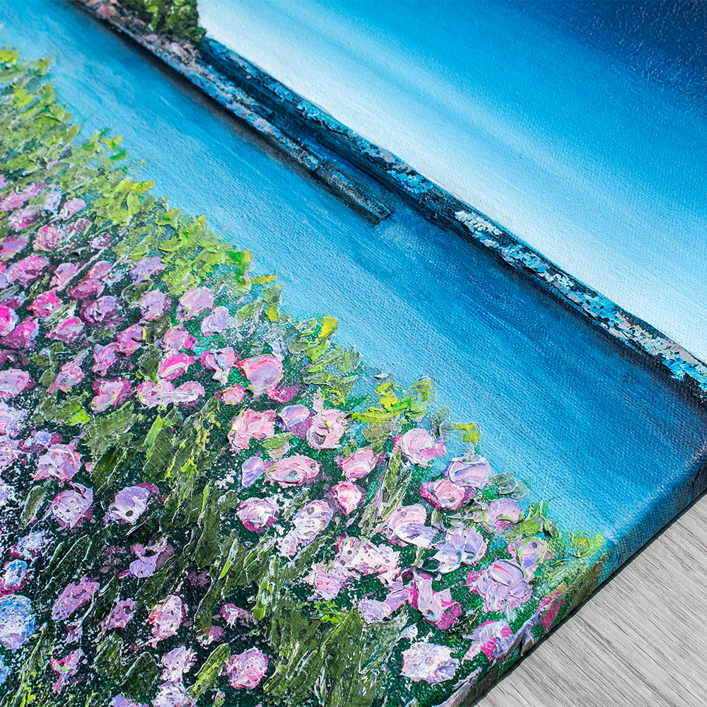 Sea Thrift through to St Michael's Mount Original Art