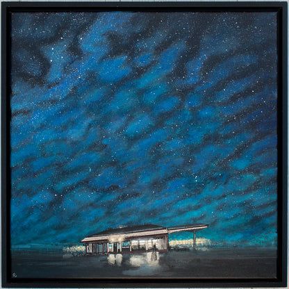 Embankment Bistro at Night Original Art