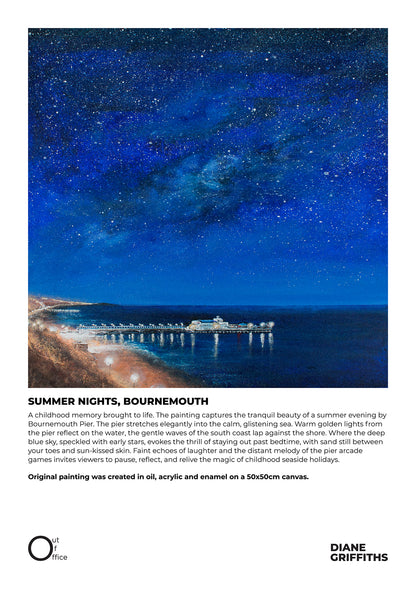 Summer Nights Bournemouth Pier Original Art