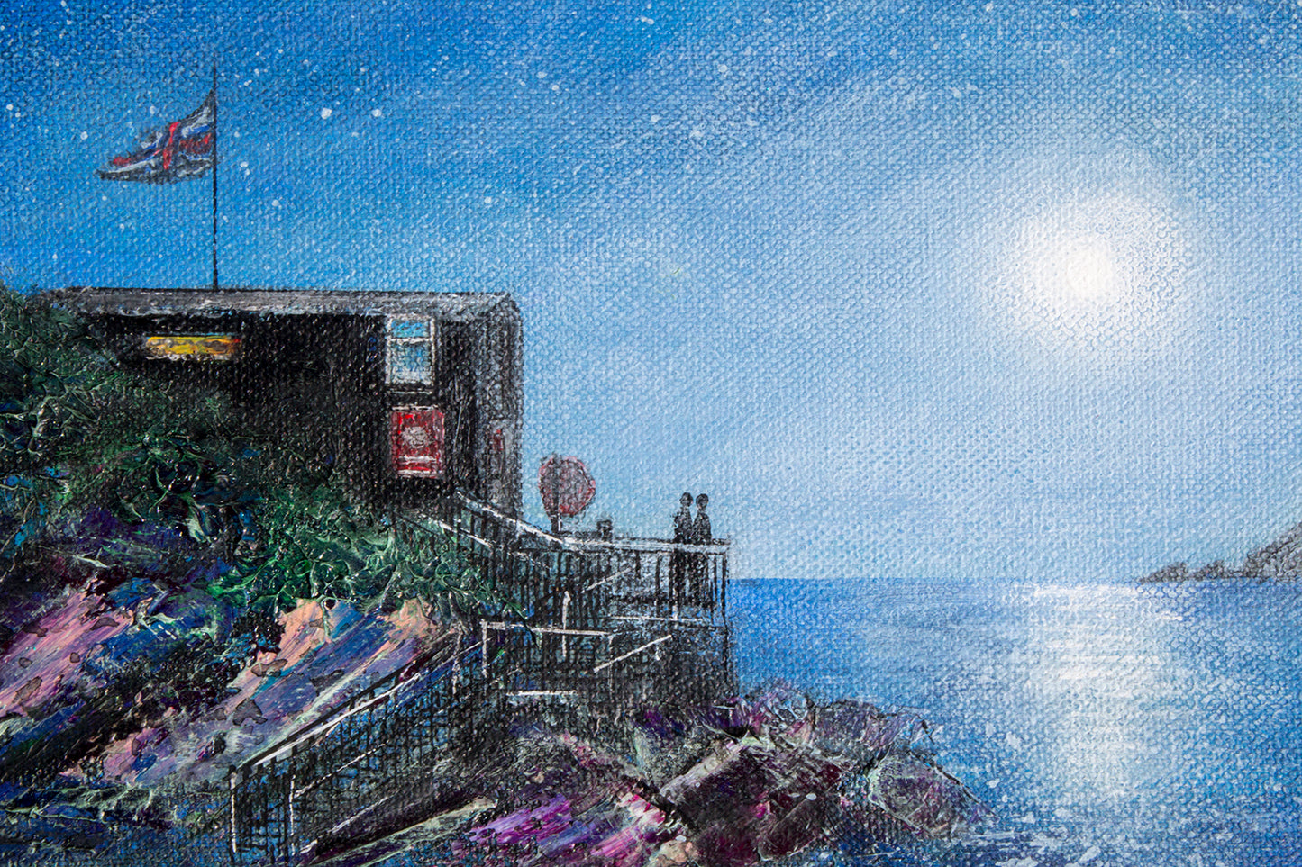 Tide by Moonlight (Porth Newquay) Original Art