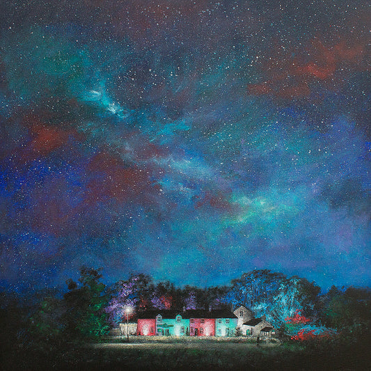 Trenance Cottages at Night Original Art