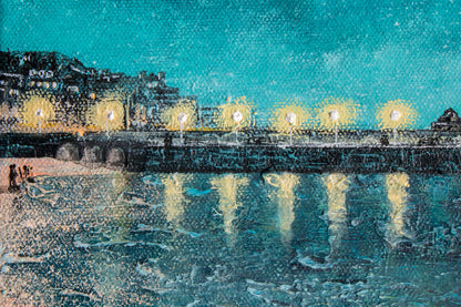 Twilight Promenade Along the Pier (St Ives) Original Art