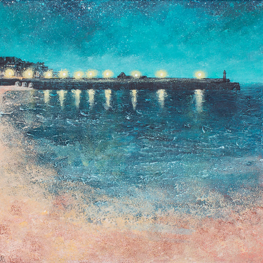 Twilight Promenade Along the Pier (St Ives) Original Art