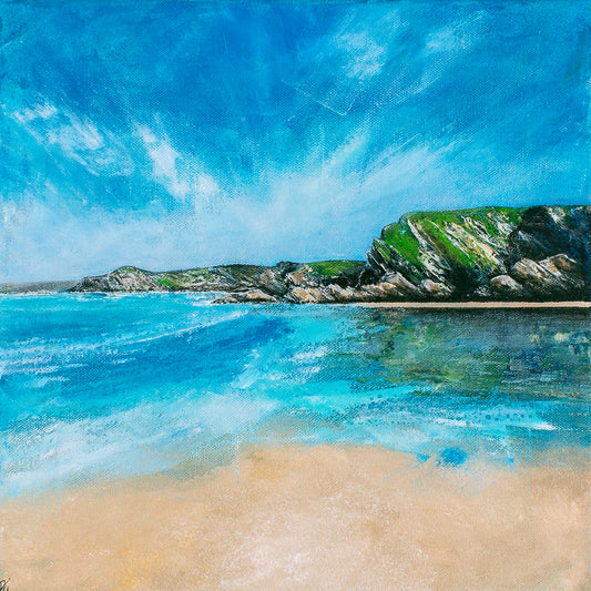 Windswept Toward Trevelgue Newquay Original Art