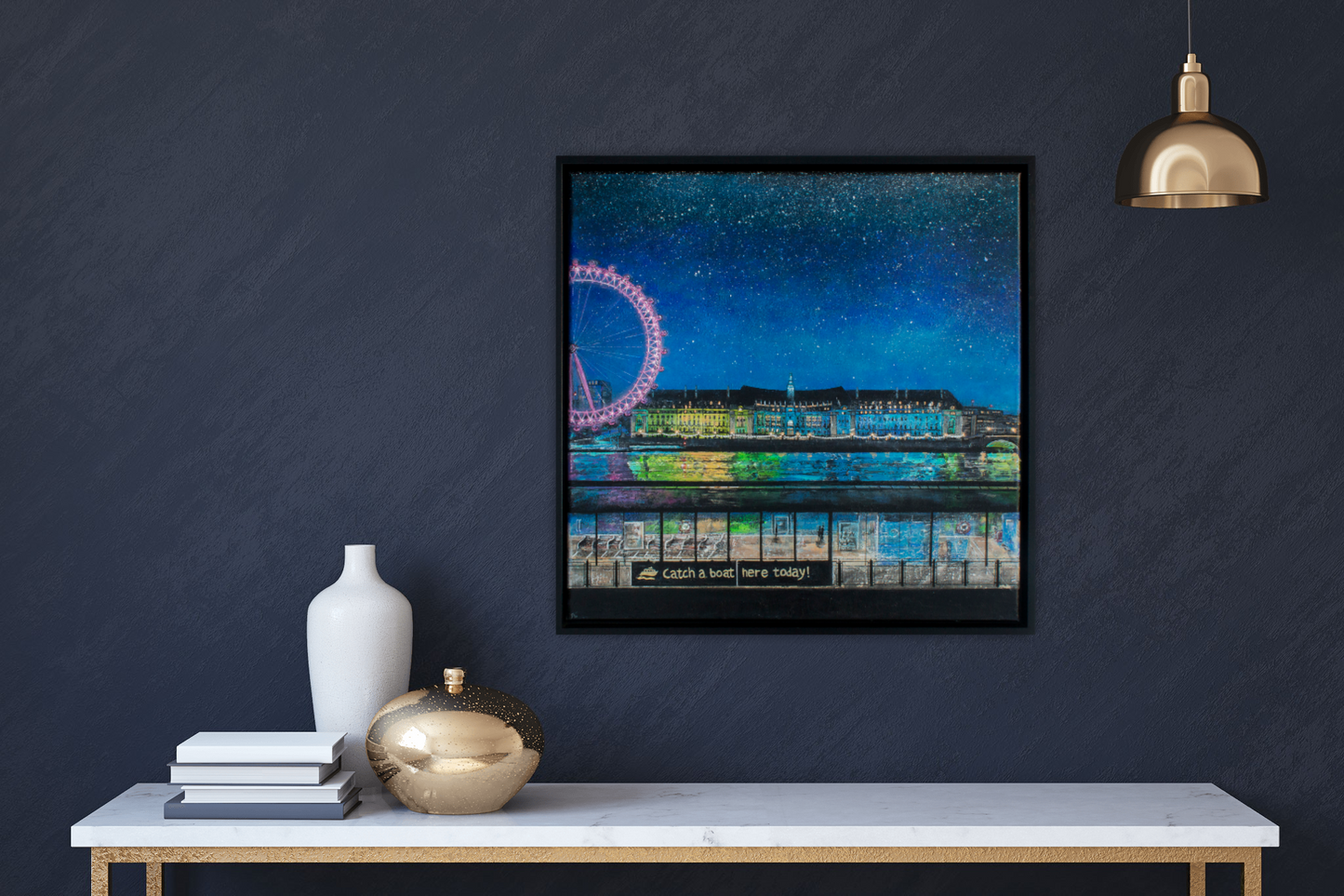 Catch a Boat Here Today Original Art