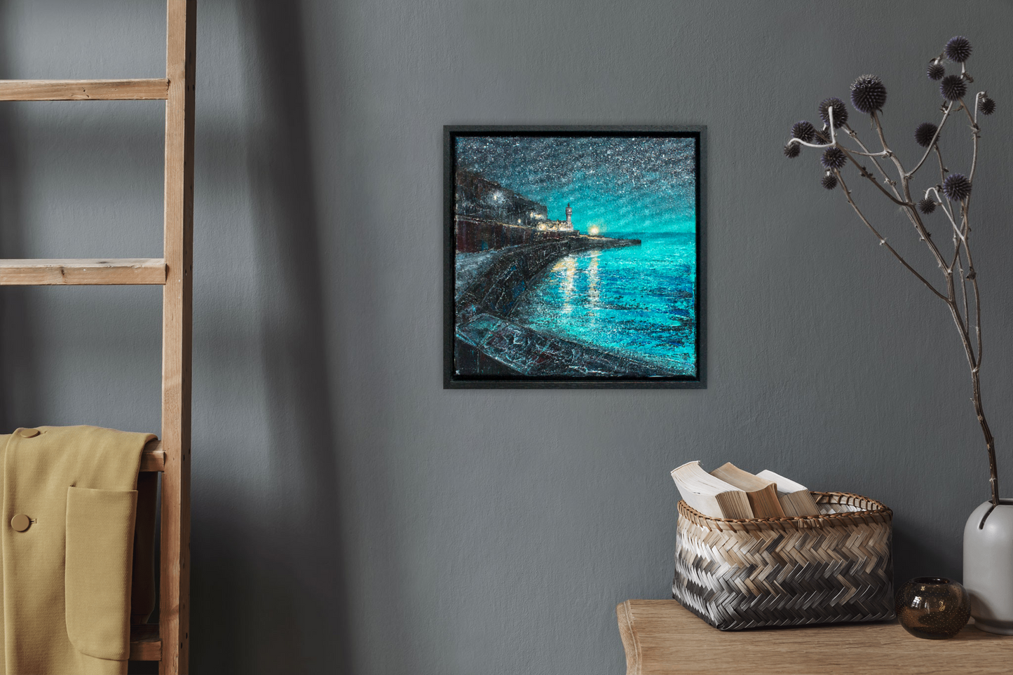 Evening Harbour Stroll, Porthleven Original Art